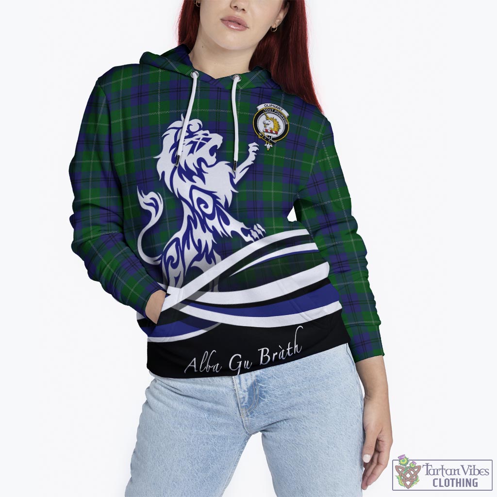 Oliphant Tartan Hoodie with Alba Gu Brath Regal Lion Emblem - Tartan Vibes Clothing