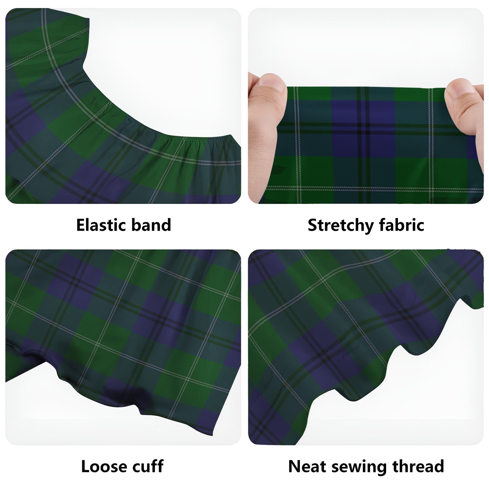 Oliphant Tartan Off Shoulder Long Dress - Tartan Vibes Clothing