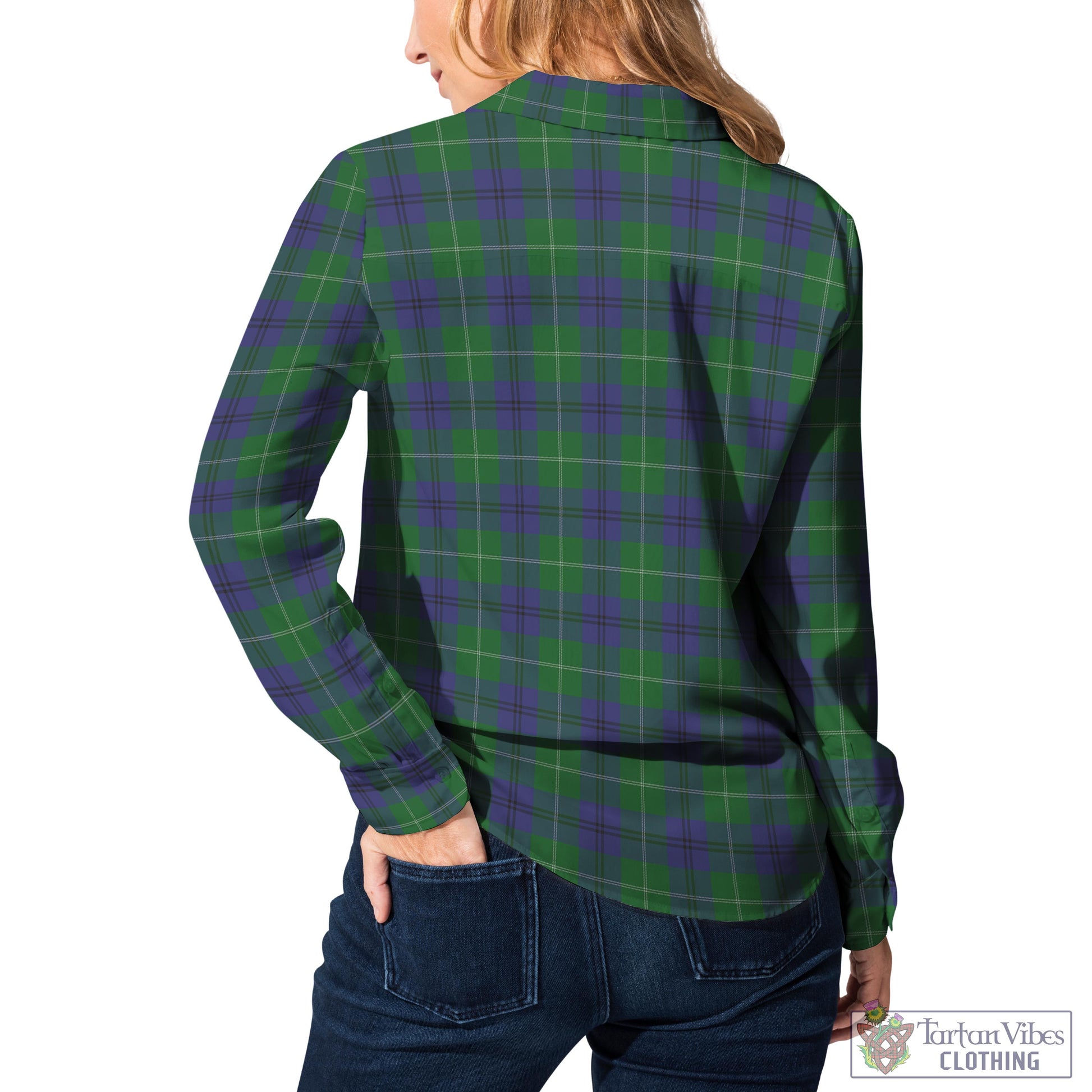 Oliphant Tartan Women's Casual Shirt with Family Crest - Tartan Vibes Clothing