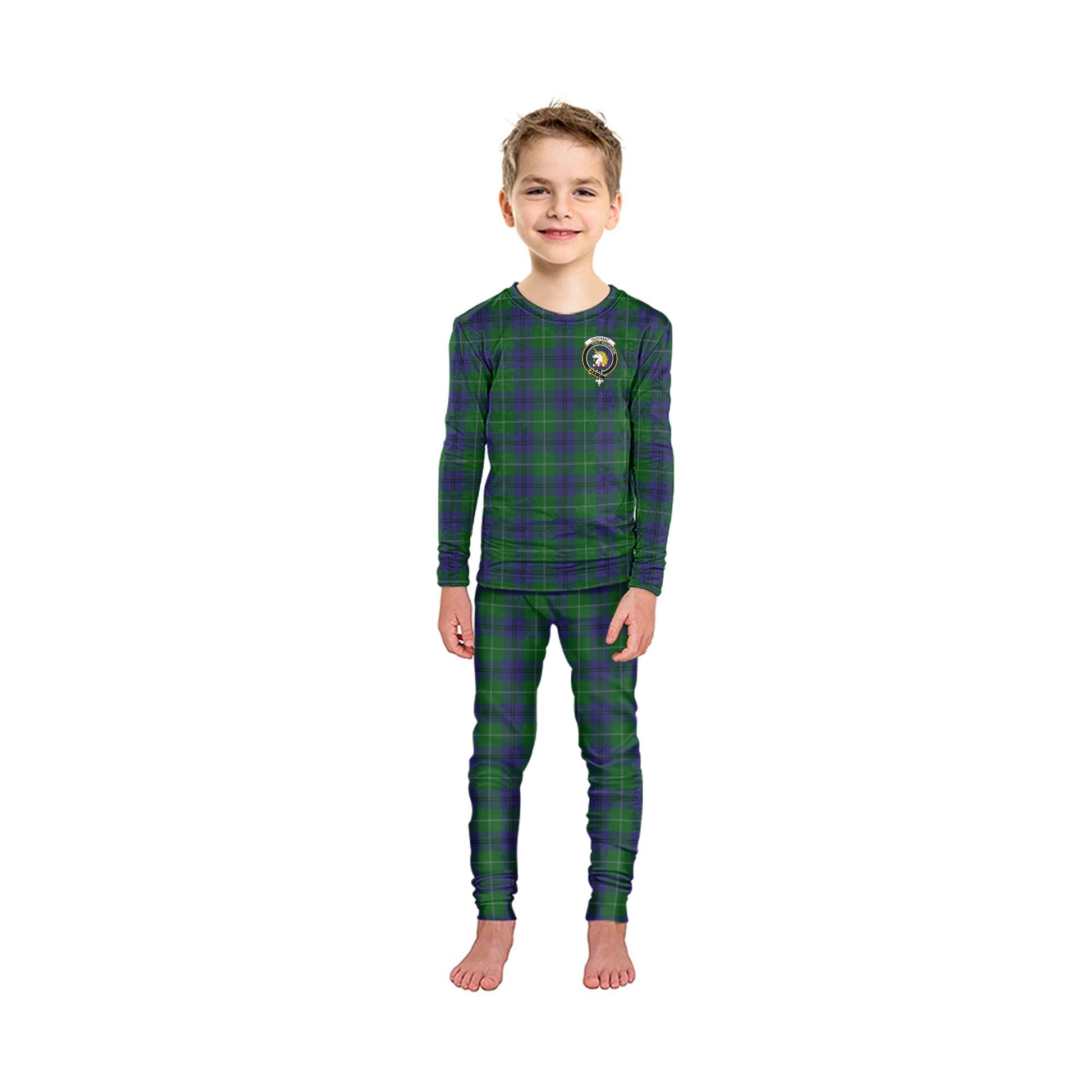Oliphant Tartan Pajamas Family Set with Family Crest - Tartan Vibes Clothing