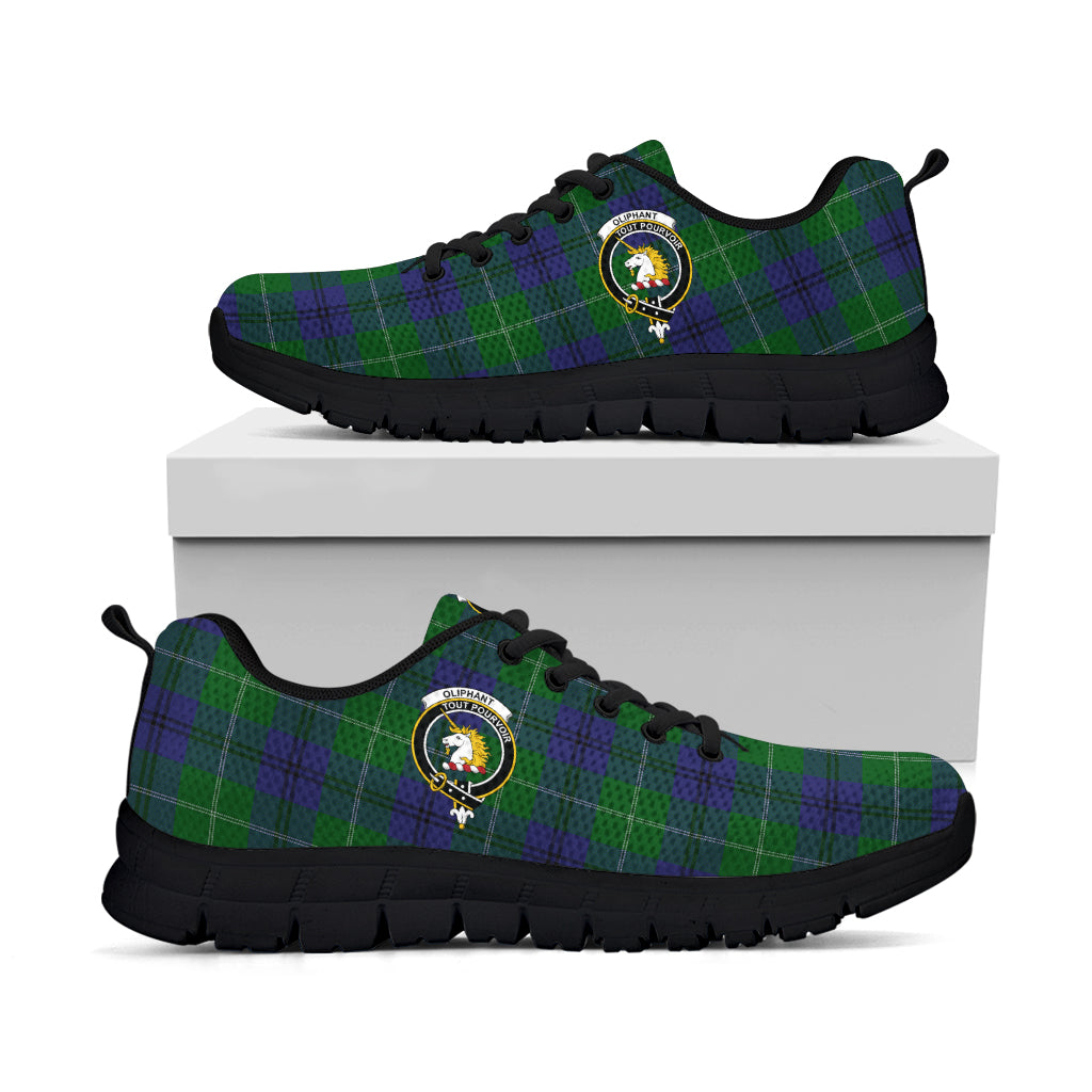Oliphant Tartan Sneakers with Family Crest - Tartan Vibes Clothing