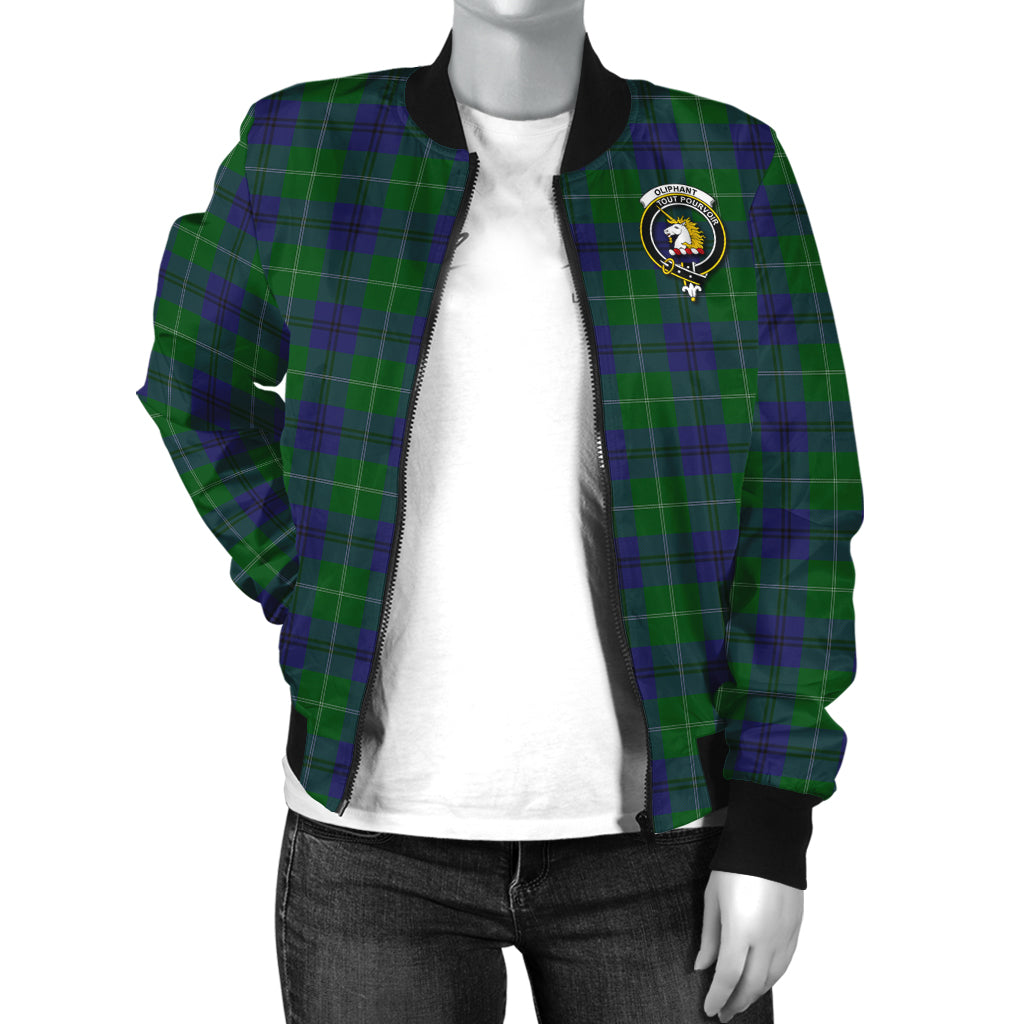 Oliphant Tartan Bomber Jacket with Family Crest - Tartan Vibes Clothing