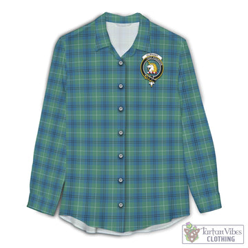 Oliphant Ancient Tartan Womens Casual Shirt with Family Crest