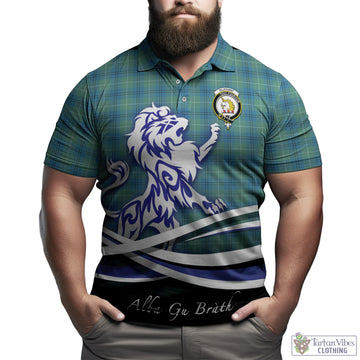 Oliphant Ancient Tartan Polo Shirt with Alba Gu Brath Regal Lion Emblem