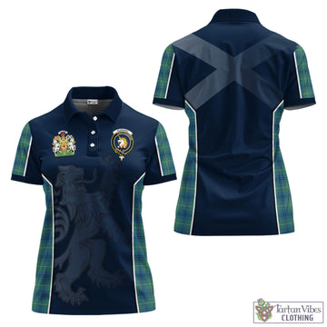 Oliphant Ancient Tartan Women's Polo Shirt with Family Crest and Lion Rampant Vibes Sport Style