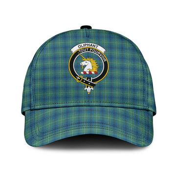 Oliphant Ancient Tartan Classic Cap with Family Crest