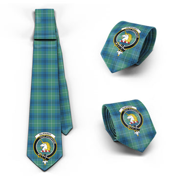 Oliphant Ancient Tartan Classic Necktie with Family Crest