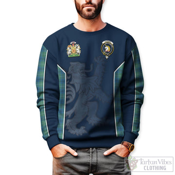 Oliphant Ancient Tartan Sweater with Family Crest and Lion Rampant Vibes Sport Style