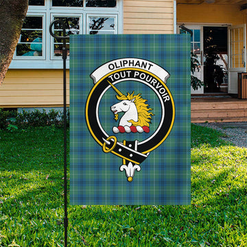 Oliphant Ancient Tartan Flag with Family Crest