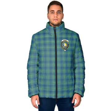 Oliphant Ancient Tartan Padded Jacket with Family Crest