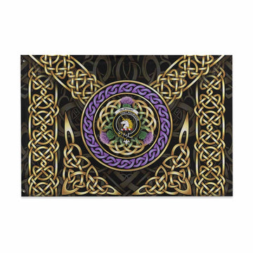 Oliphant Clan Crest House Flag Celtic Scottish Thistle 48*72 inch (120*180 cm) - Tartan Vibes Clothing