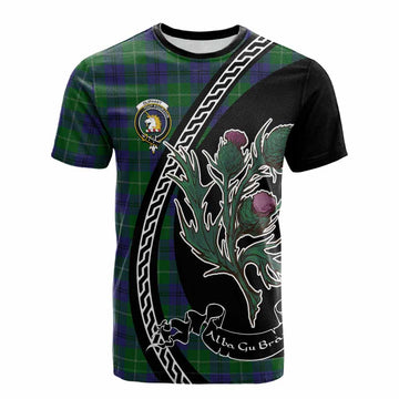 Oliphant Family Crest Tartan Cotton T-shirt Alba Thistle Inspired - Tartan Vibes Clothing