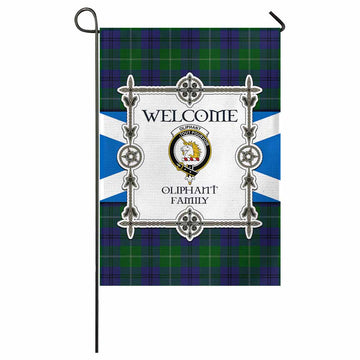 Oliphant Family Crest Tartan Welcome Garden Flag Saltire Harmony Style