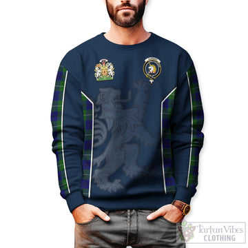 Oliphant Modern Tartan Sweater with Family Crest and Lion Rampant Vibes Sport Style