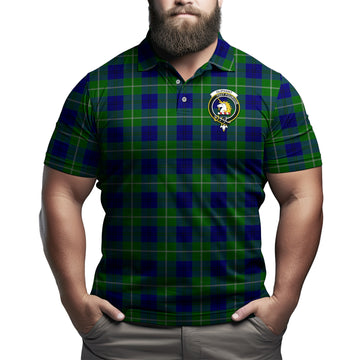 Oliphant Modern Tartan Men's Polo Shirt with Family Crest