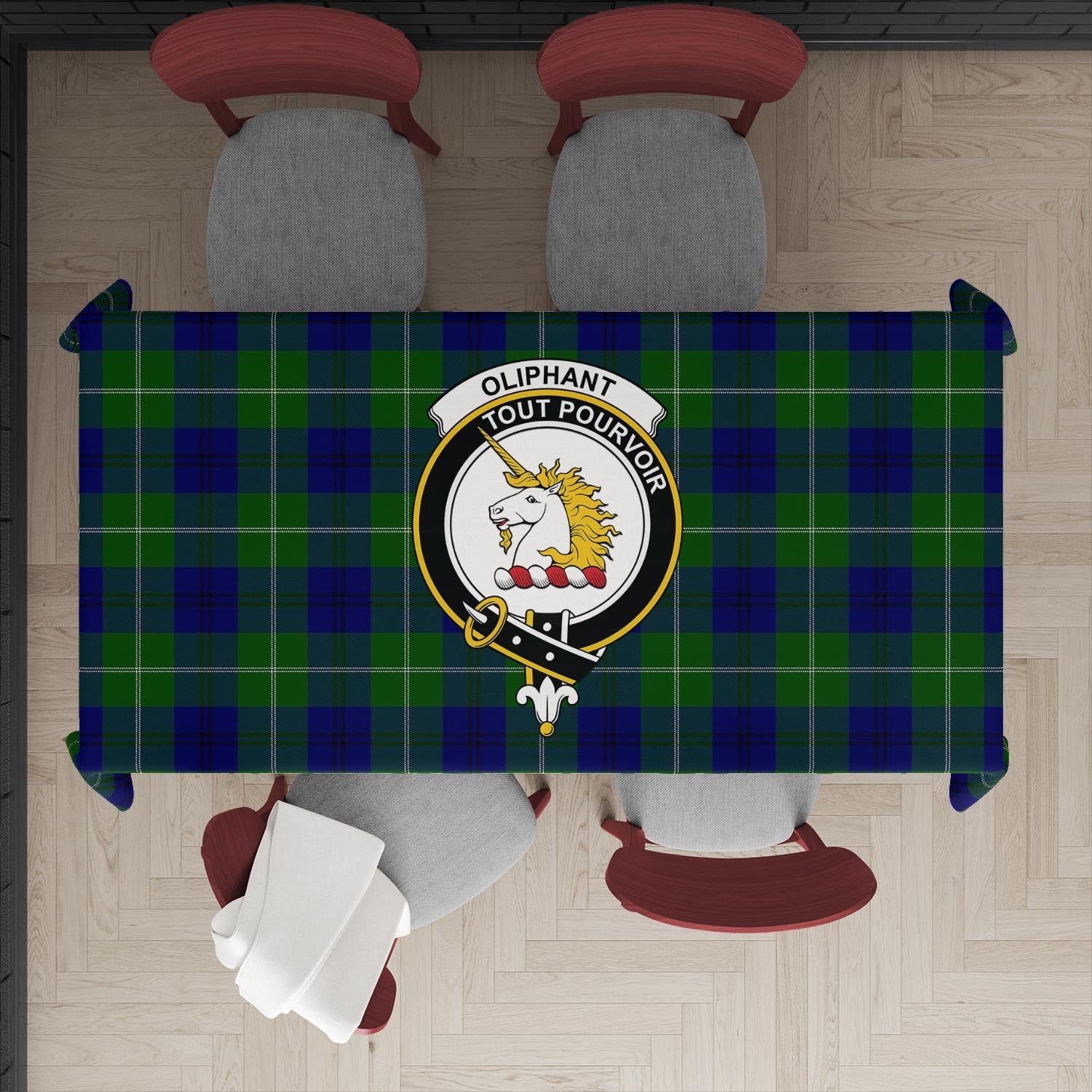 oliphant-modern-tatan-tablecloth-with-family-crest