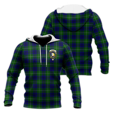 Oliphant Modern Tartan Knitted Hoodie with Family Crest
