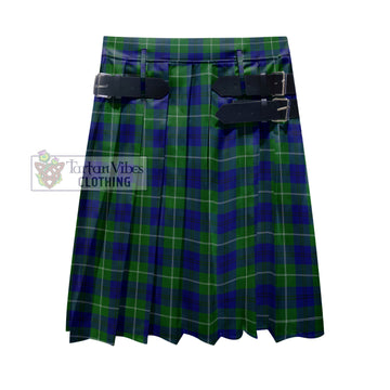 Oliphant Modern Tartan Men's Pleated Skirt - Fashion Casual Retro Scottish Kilt Style