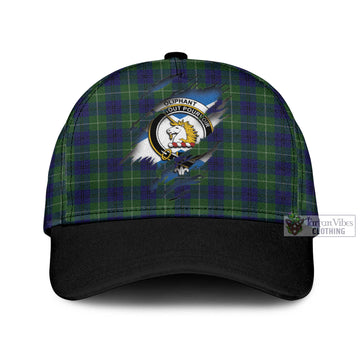 Oliphant Modern Tartan Classic Cap with Family Crest In Me Style