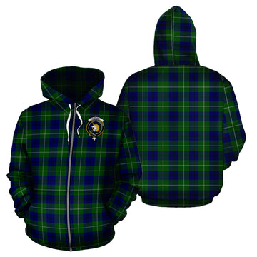 Oliphant Modern Tartan Hoodie with Family Crest