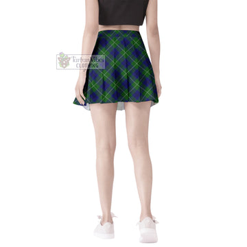 Oliphant Modern Tartan Women's Plated Mini Skirt