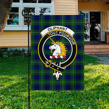 Oliphant Modern Tartan Flag with Family Crest