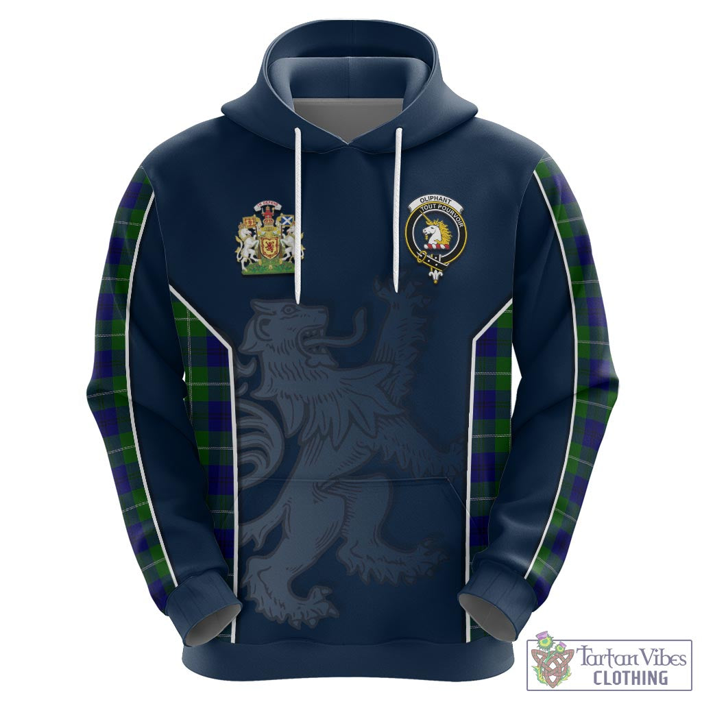 Tartan Vibes Clothing Oliphant Modern Tartan Hoodie with Family Crest and Lion Rampant Vibes Sport Style