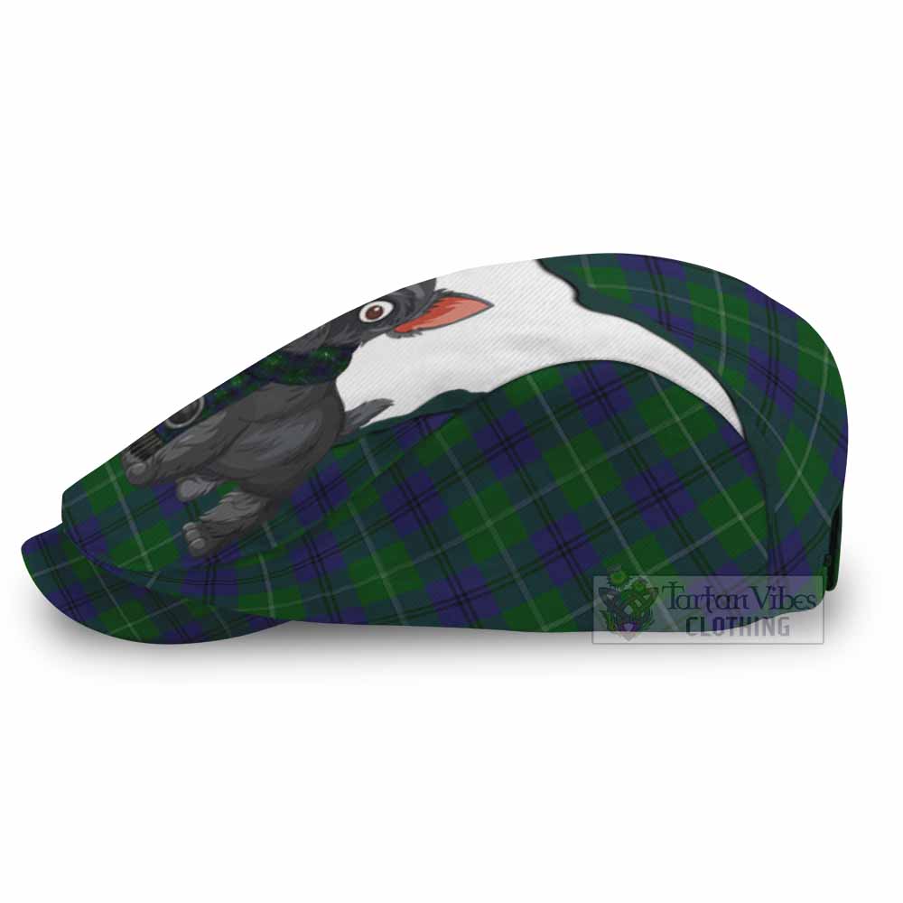 Oliphant Scottish Terrier Tartan Flat Cap, Jeff Cap Thistle Heritage Art - Tartan Vibes Clothing