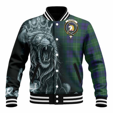 Oliphant Tartan Baseball Jacket Roaring Lion Heritage