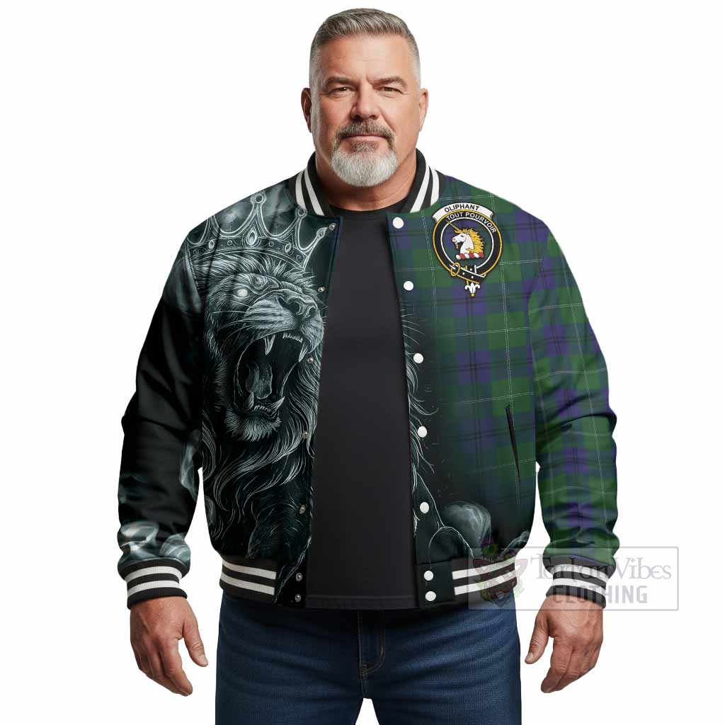 Oliphant Tartan Baseball Jacket Roaring Lion Heritage