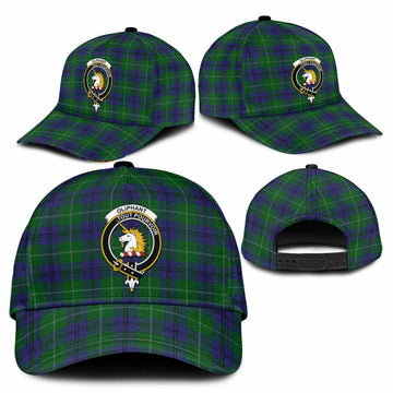 Oliphant Tartan Classic Cap with Family Crest