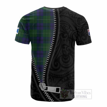 Oliphant Tartan Cotton T-shirt New Zealand Pattern Unique Zipper Stylized