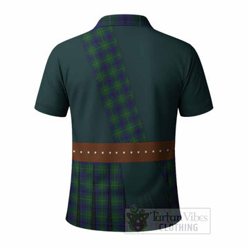 Oliphant Tartan Crest Polo Shirt Kilt Costume Style