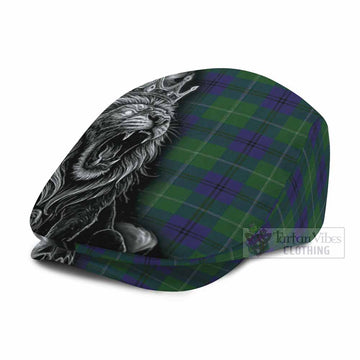 Oliphant Tartan Flat Cap, Jeff Cap Roaring Lion Heritage - Tartan Vibes Clothing