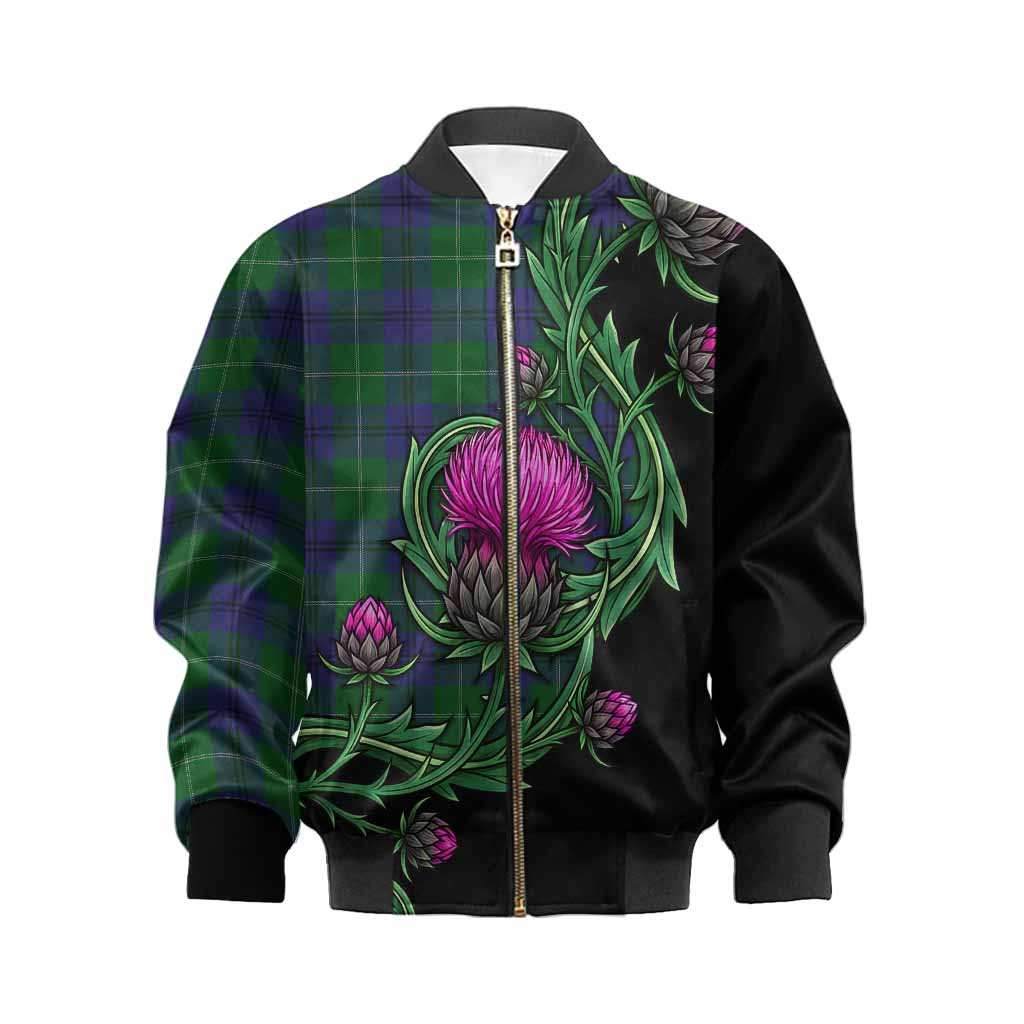 Oliphant Tartan Kid Bomber Jacket Resilient Scottish Thistle Kid XS - Tartan Vibes Clothing