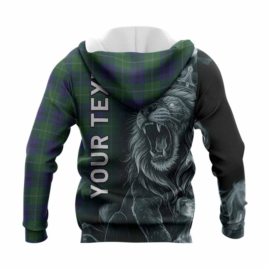 Oliphant Tartan Knitted Hoodie Roaring Lion Heritage