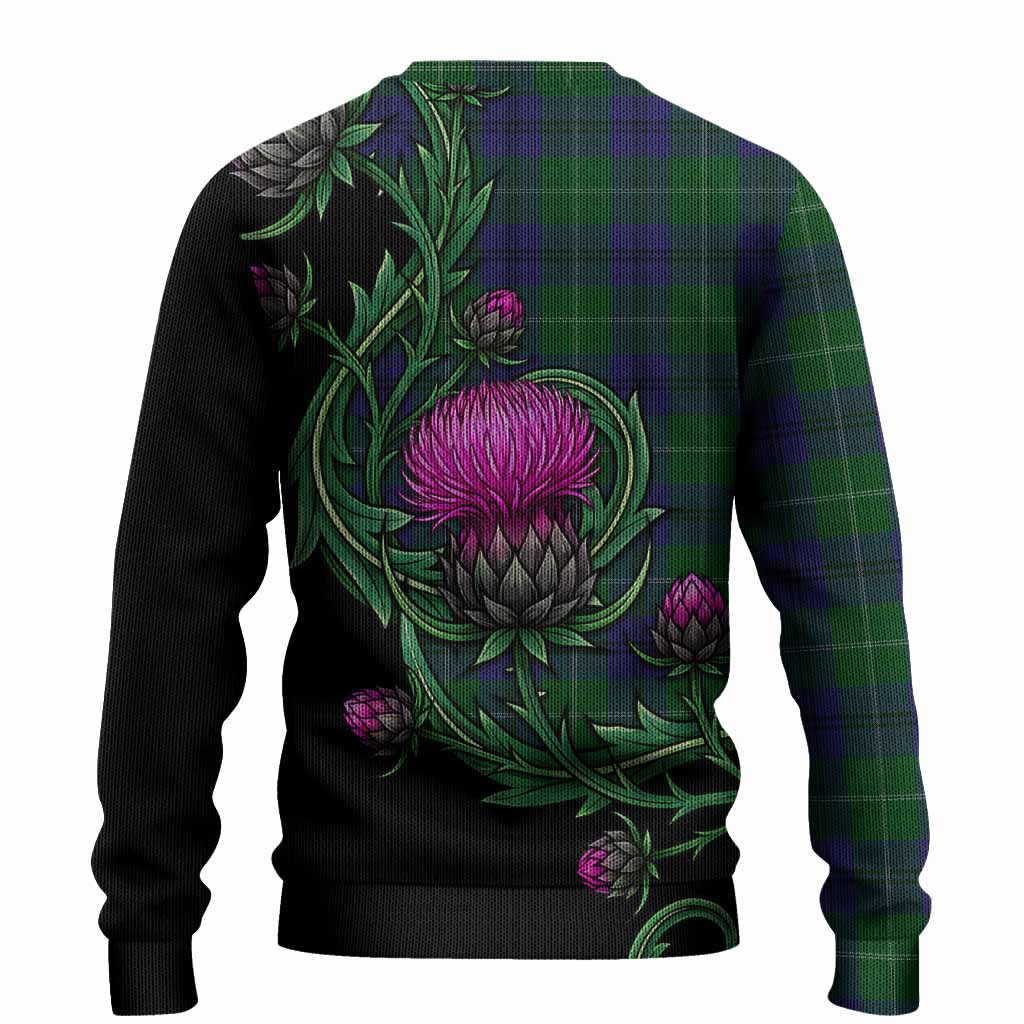 Oliphant Tartan Knitted Sweater Resilient Scottish Thistle - Tartan Vibes Clothing
