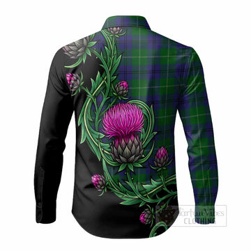 Oliphant Tartan Long Sleeve Button Shirts Resilient Scottish Thistle