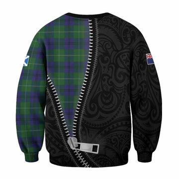 Oliphant Tartan Sweatshirt New Zealand Pattern Unique Zipper Stylized