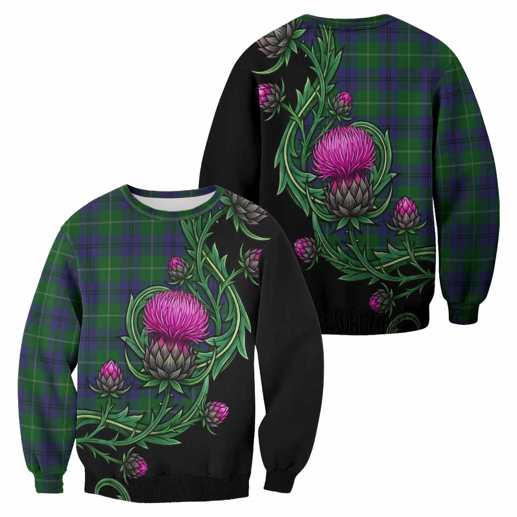 Oliphant Tartan Sweatshirt Resilient Scottish Thistle - Tartan Vibes Clothing