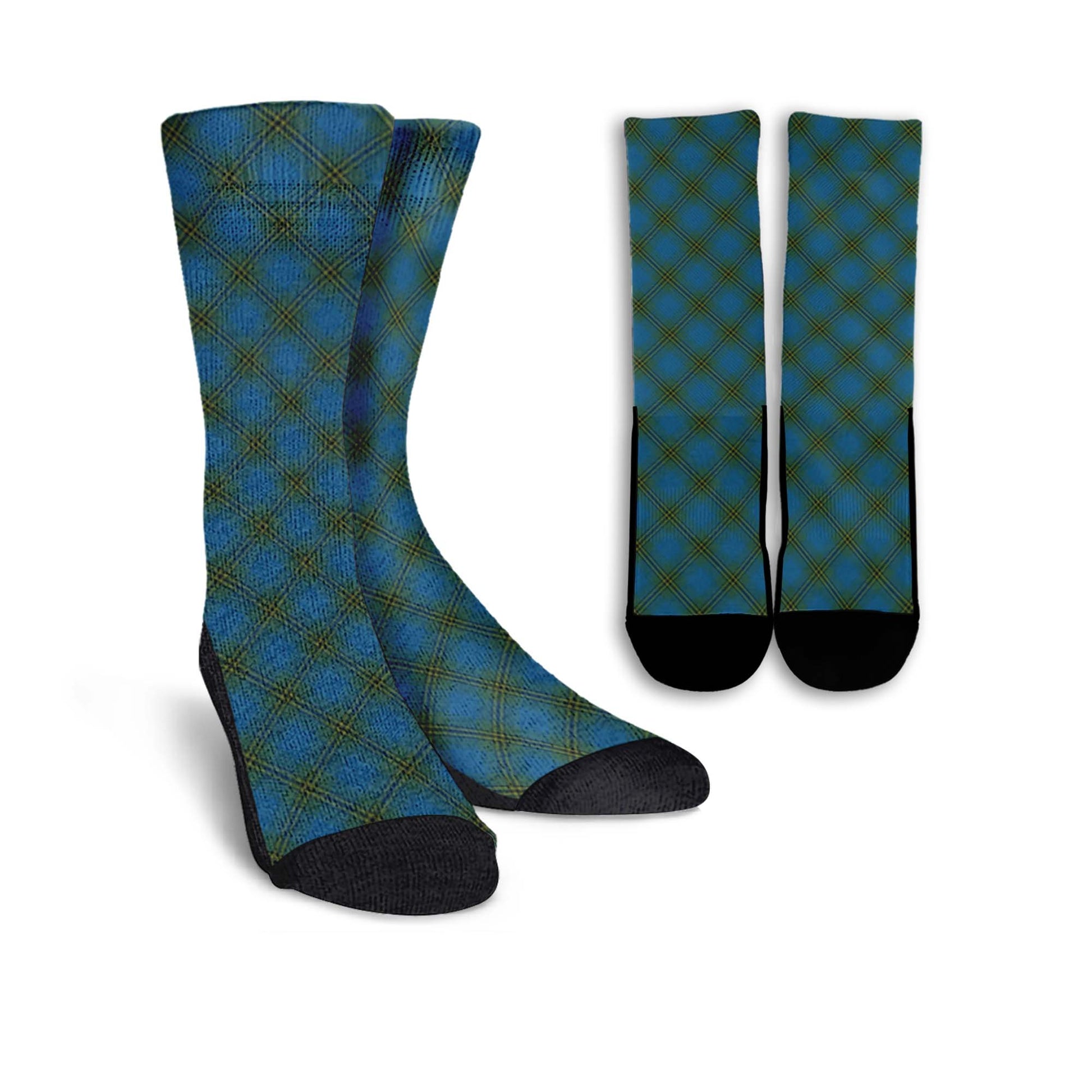 Oliver Tartan Crew Socks Cross Tartan Style - Tartanvibesclothing