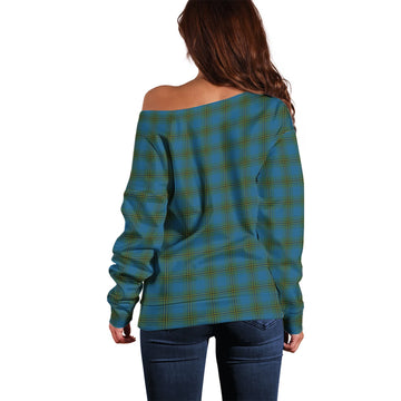 Oliver Tartan Off Shoulder Women Sweater - Tartanvibesclothing