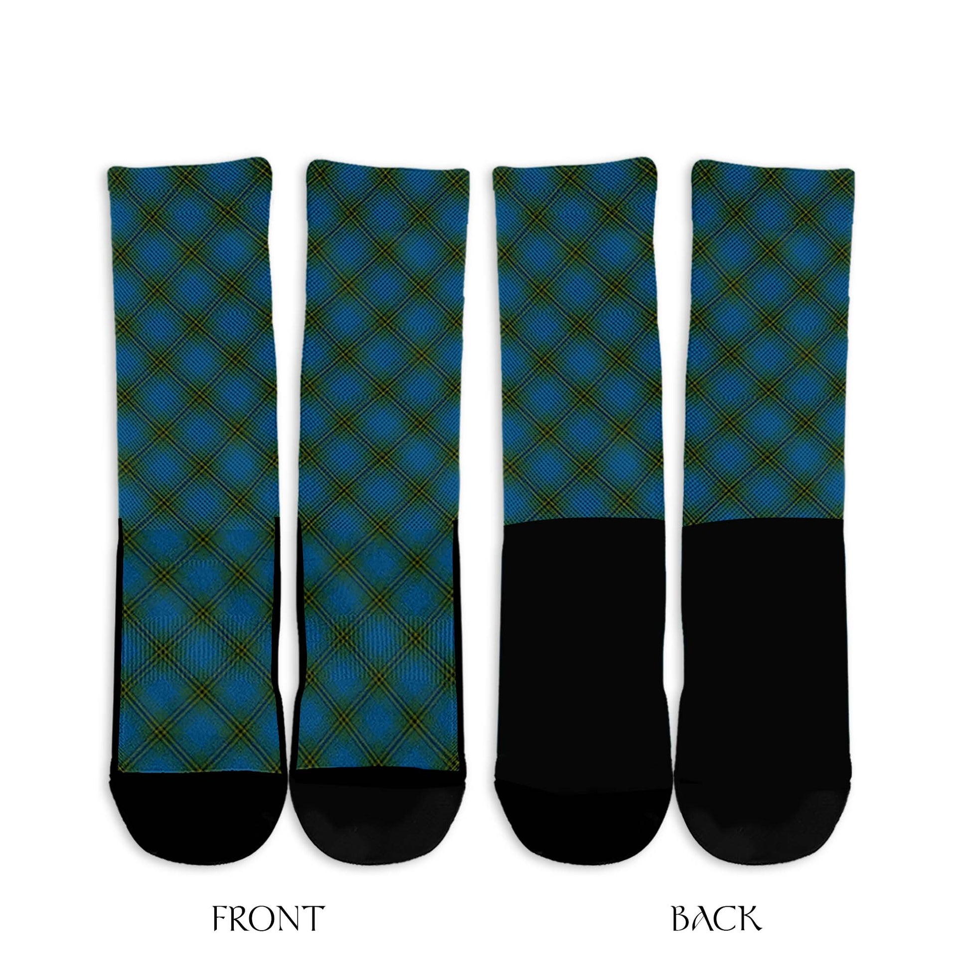 Oliver Tartan Crew Socks Cross Tartan Style - Tartanvibesclothing