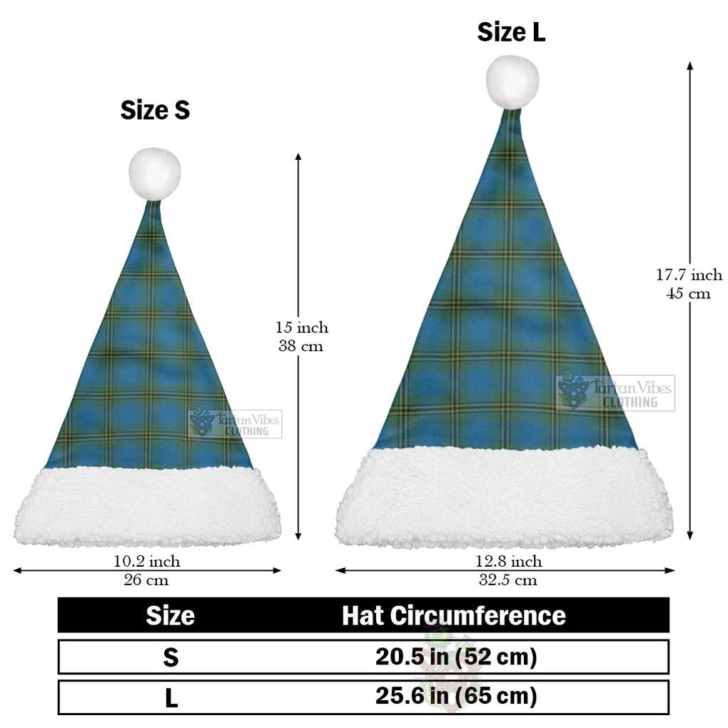 Oliver Tartan Christmas Santa Hats Christmas Hat L 25.6in (65cm) - Tartan Vibes Clothing