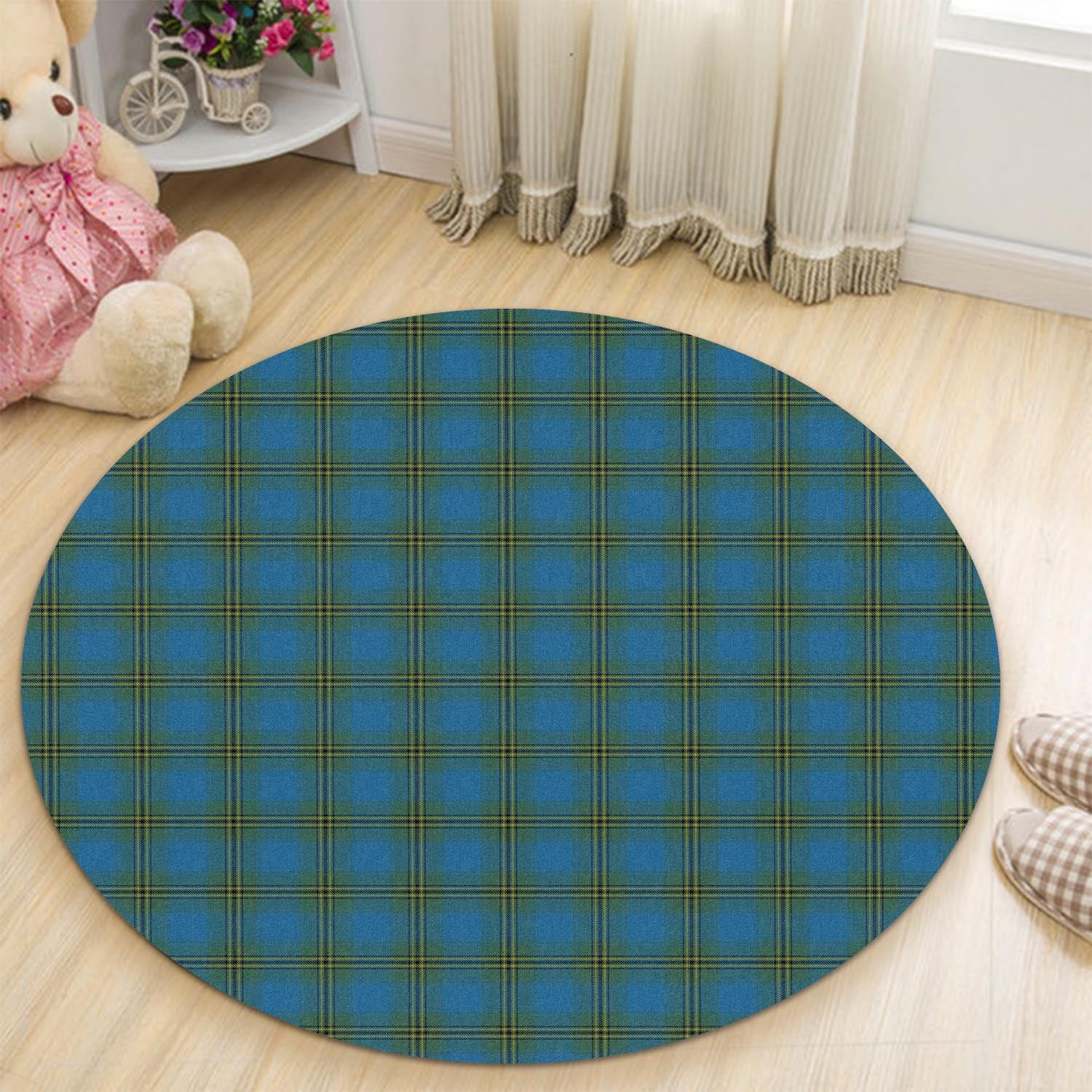 oliver-tartan-round-rug