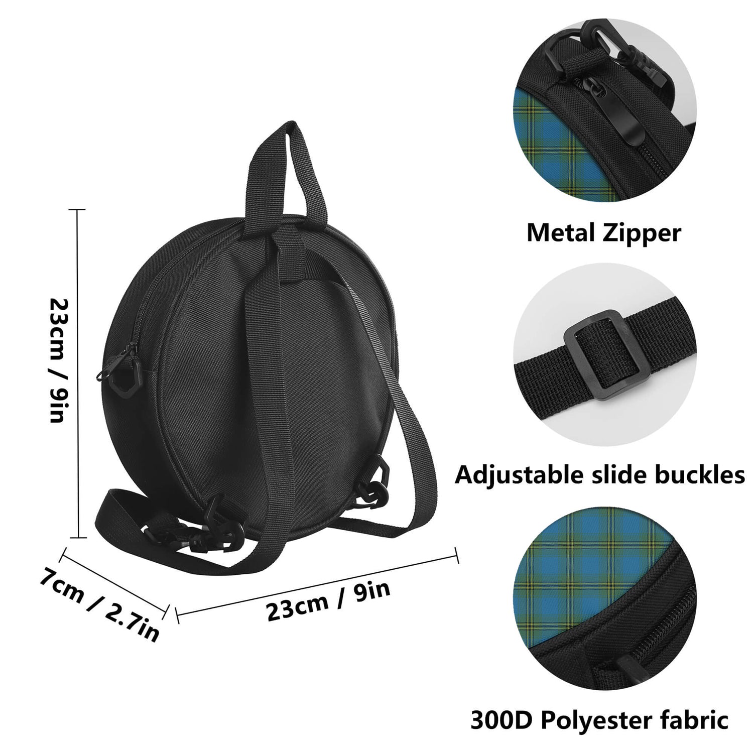 Oliver Tartan Round Satchel Bags - Tartan Vibes Clothing