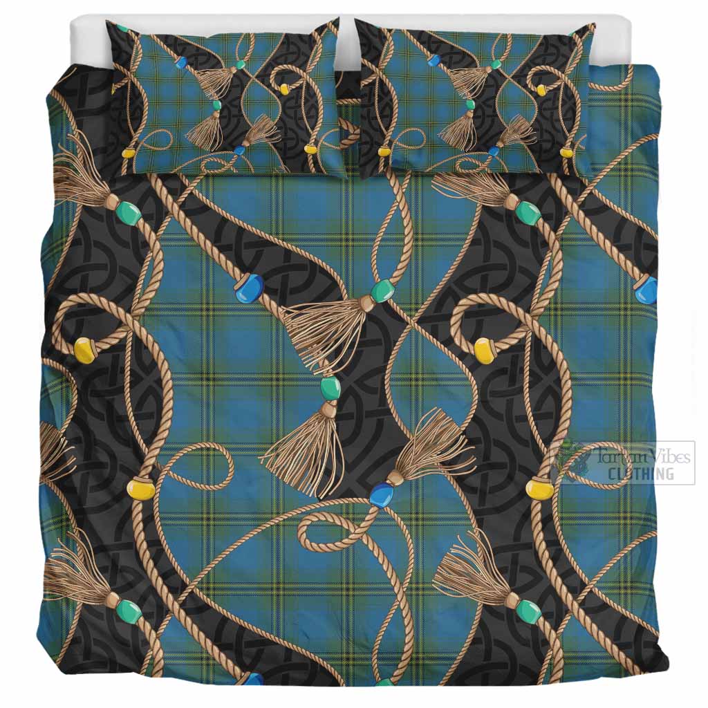 Oliver Scottish Tartan Twisted Ropes Stylized Bedding Set UK Bedding Set UK Super King 104*94 inch - Tartan Vibes Clothing