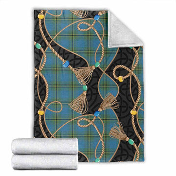 Oliver Scottish Tartan Twisted Ropes Stylized Blanket X-Large 59 x 79 inches 150 x 200 cm - Tartan Vibes Clothing