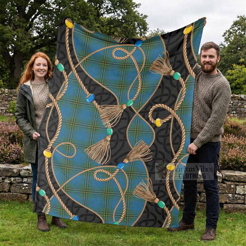 Oliver Scottish Tartan Twisted Ropes Stylized Blanket - Tartan Vibes Clothing