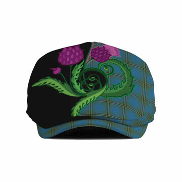 Oliver Tartan Flat Cap, Jeff Cap Traditional Scottish Thistle